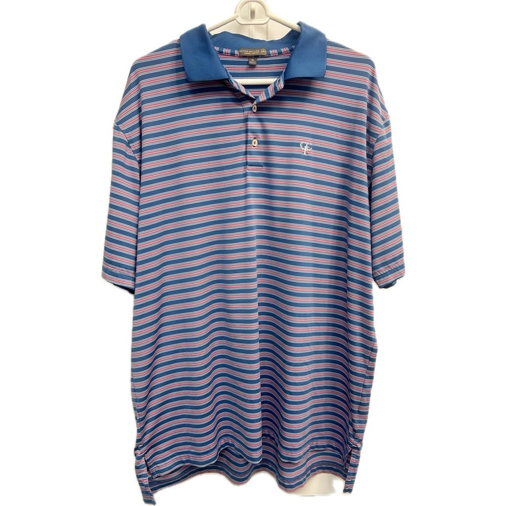 Peter Millar Summer Comfort Men’s Striped Polo Shirt Size XL